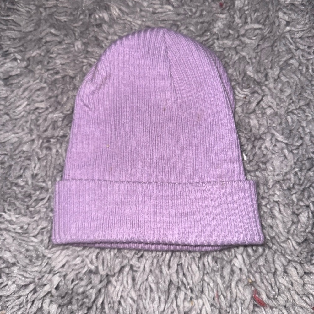 Forever 21 Lilac Ribbed Cuffed Beanie